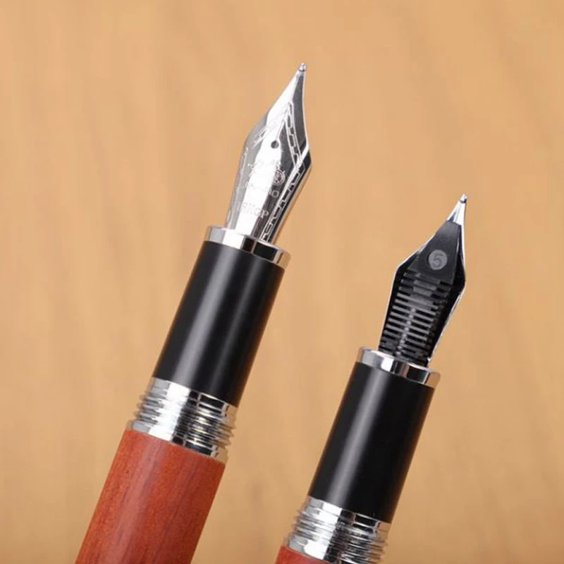 Горячая Jinhao деревянная перьевая ручка Размер F/M Wet/Architect/Fude перо на выбор 0,58 мм перьевая ручка ручки школьные офисные принадлежности подарок