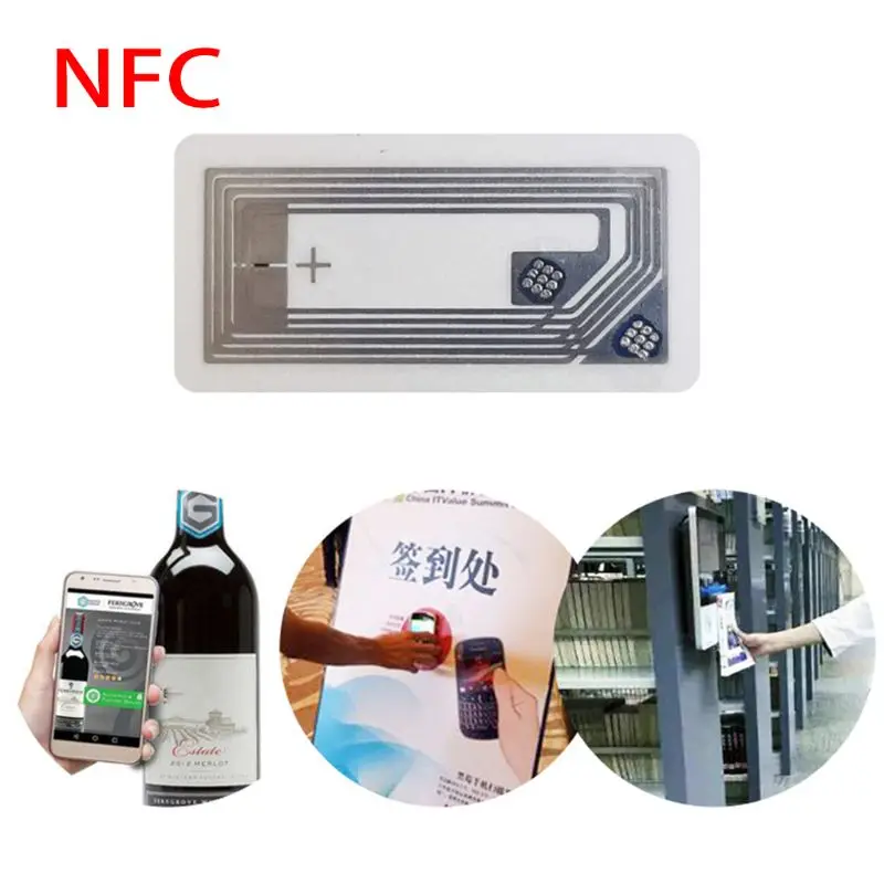 

RFID NFC small Tag 13.56mhz 10x20mm transparent ntag213 sticker -100pcs/lot
