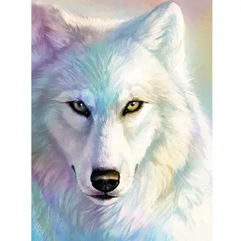 

Full Square Diamond Embroidery Wolf Mosaic Picture of Rhinestones Sale 5D DIY Diamond Painting Animal Cross Stitch Home Decor