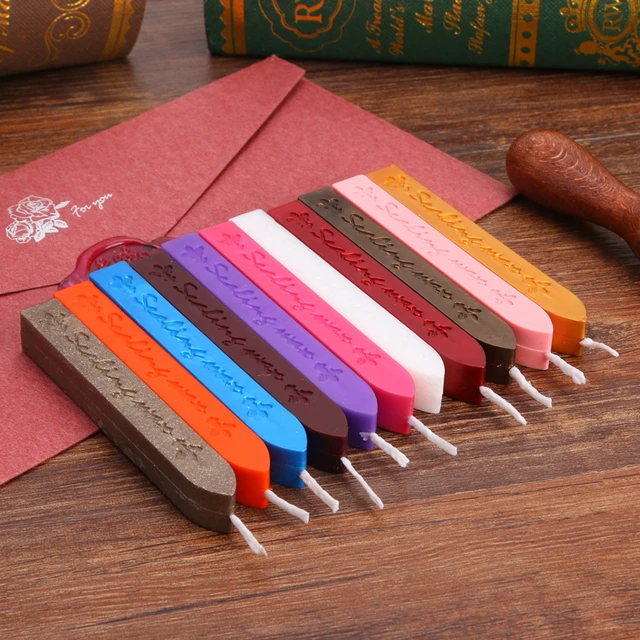  6 Pieces Sealing Wax Sticks with Wicks for Letter Seal Wax  Stamp,Wedding Invitations, Packaging Decoration,Christmas Gift Ideas (Blue)  : Arts, Crafts & Sewing