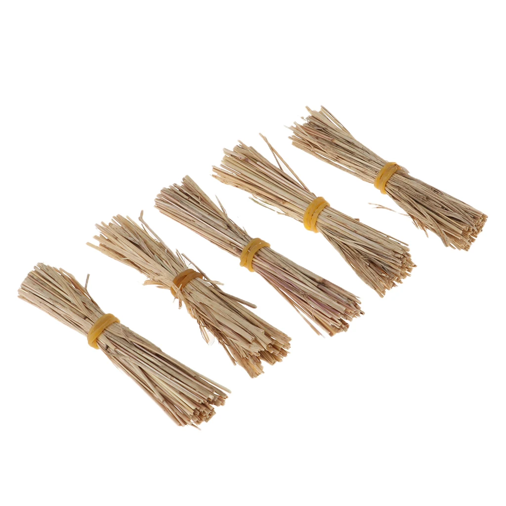 1/12 Dollhouse Miniature Accessories 5 Straps Thatch Straw Grass Room Garden Life Scenes Decor