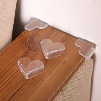 

4PCS Love Shape Transparent Baby Safety Table Corner Protector Stickers Anti-Collision Angle Protection Cover Edge Guard Sticker