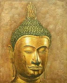 

Handmade Buddha Painting Canvas Art Hand-Painted Canvas Wall Art Living Room Wall Decor for Home Decor