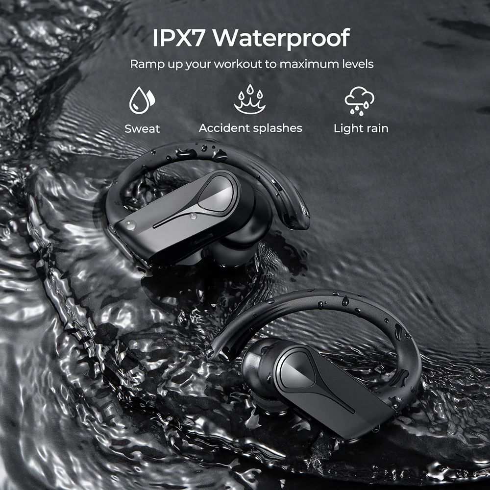 Fones de Ouvido sem Fio Mpow Flame Solo Fones de Ouvido Tws Bluetooth 5.0 com Microfone de Cancelamento de Ruído Enc Ipx7 à Prova Dágua para Esportes em Execução - Image 6