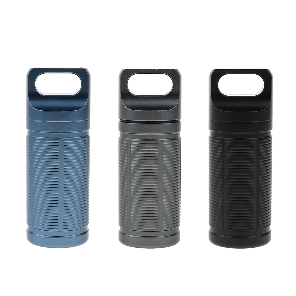 Waterproof Outdoor Portable Aluminum Alloy Pill Box Case Medicine Holder Container