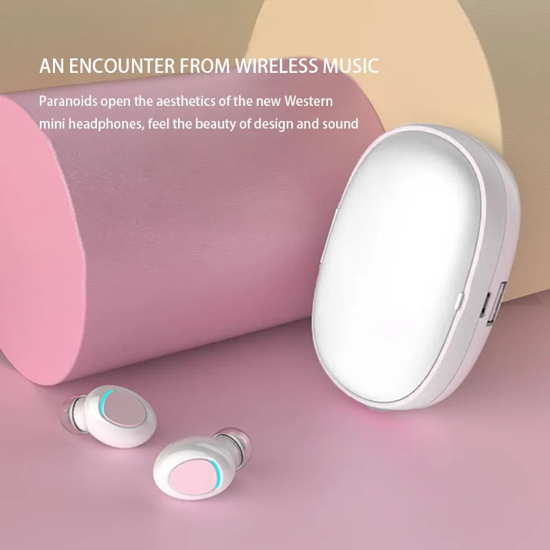 Мода Bluetooth V5.0 стерео наушники Беспроводной Touch Управление Беспроводной голову Затачивает 5-уровневая Водонепроницаемый зарядки Корпус
