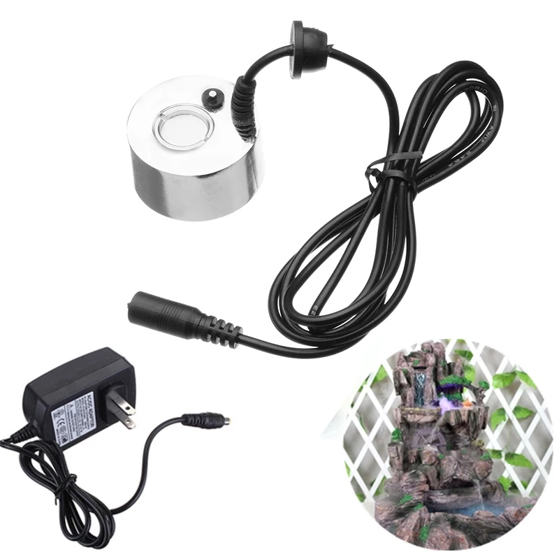 

24V DC Ultrasonic Single Head Water Fountain Pond Atomizer Air Humidifier Operate Garden Outdoor Sprayer Tool