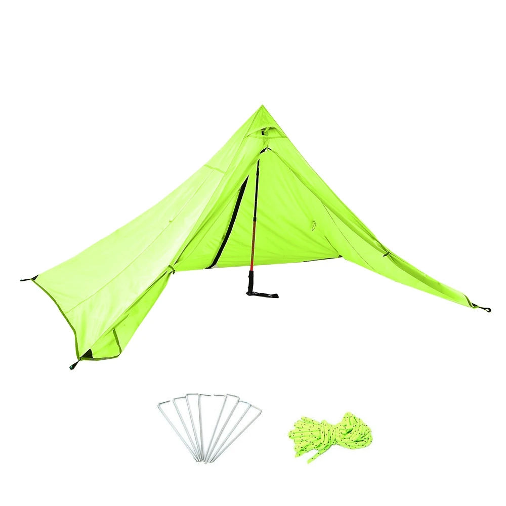 Green Outer tent Открытый кемпинг палатка 3 сезон двойной слой Открытый Палатка Водонепроницаемый альпинизмом Профессиональный для рыбалки Охота пляж путешествия - Цвет: Green Outer tent