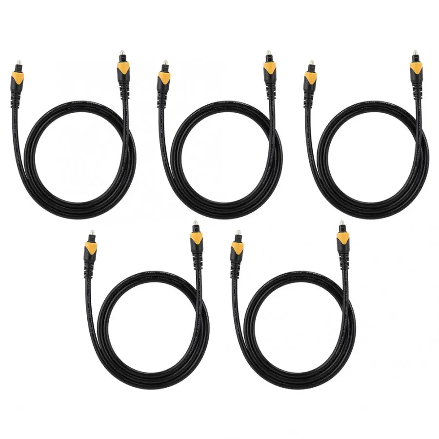 5 шт. 1 м/3 3 фута для квадратного порта SPDIF Toslink оптоволоконный аудио-адаптер кабель