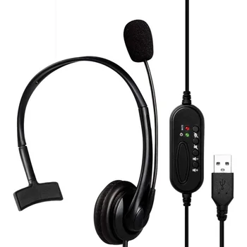 

USB Wired Headphone for Call Center Business Conference Online Handsfree Headset with Noise Reduction Microphone