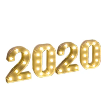 

Number 2020 Lights Digital LED Lights Warm White Light Up Decoration Symbol Indoor Decor New Year Party Window Display Lights
