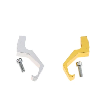 

Motorcycle Helmet Hook, 2s Hat Wall Mount Display Rack Shelf White + Golden