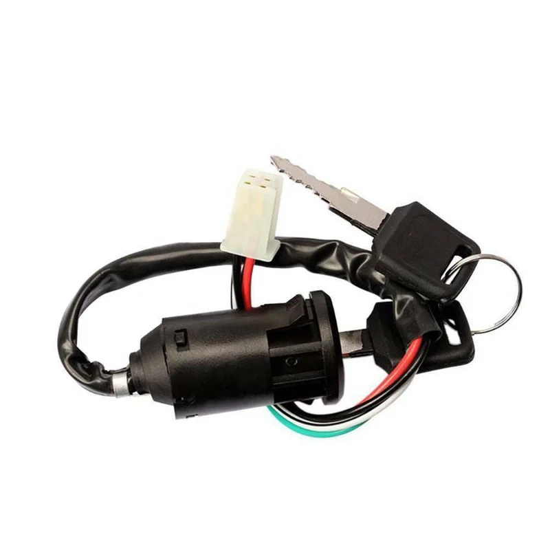 Motorcycle Keys Motorcycle Key Accessories Universal Motorbike Motorcycle Ignition Switch +2 Keys for Honda Kawasaki ATV Moto Accessories Motorbike Start Switch Door Locks