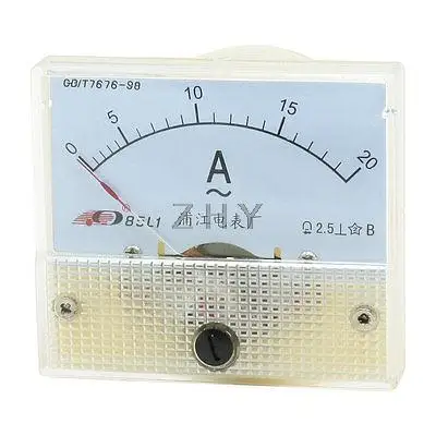 

Plastic Shell AC 0-20A Square Shape Analogue Ampere Panel Meter 85L1