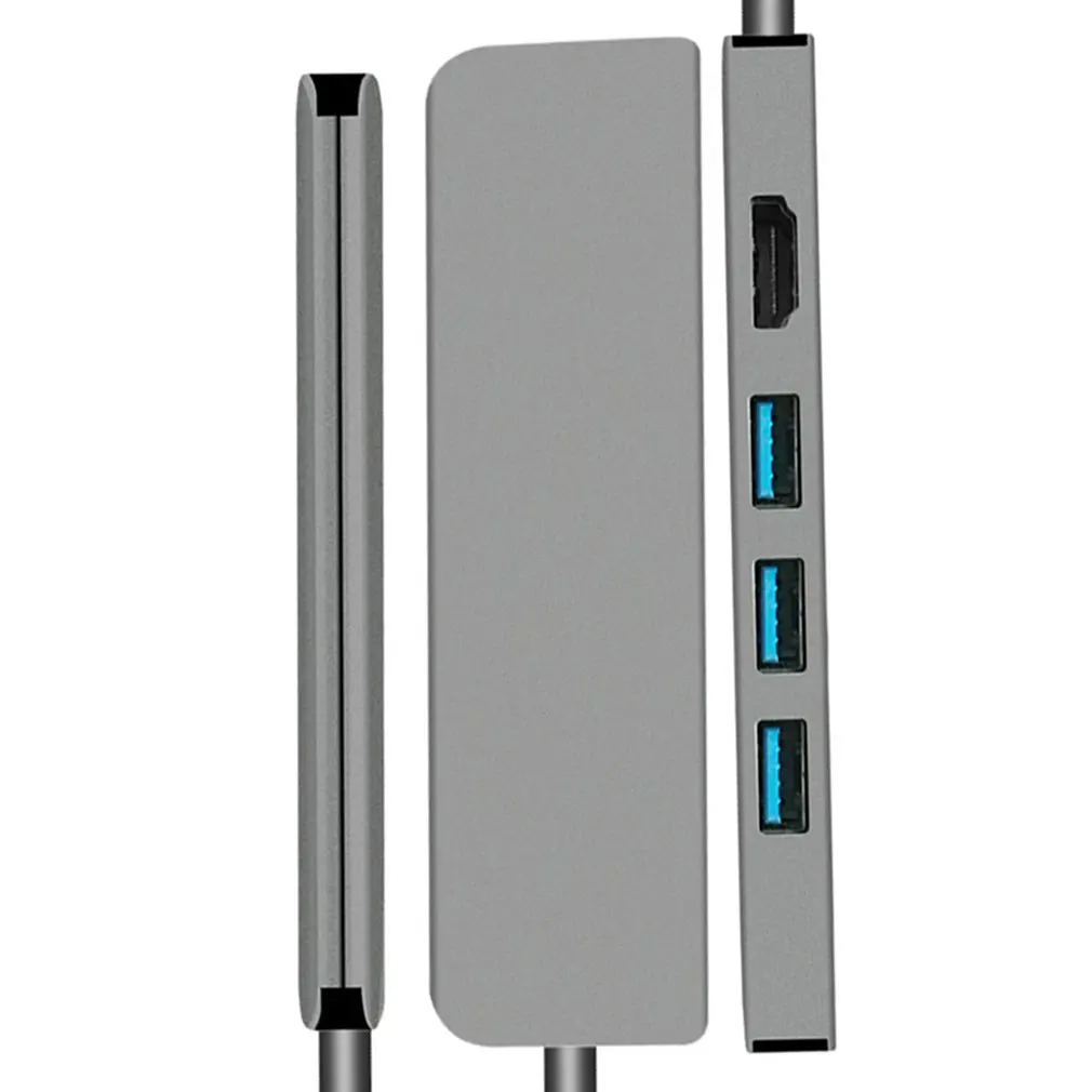 USB C HDMI концентратор адаптер TF кард-ридер USB C концентратор SuperSpeed USB 3,0 порты многопортовый USB C концентратор
