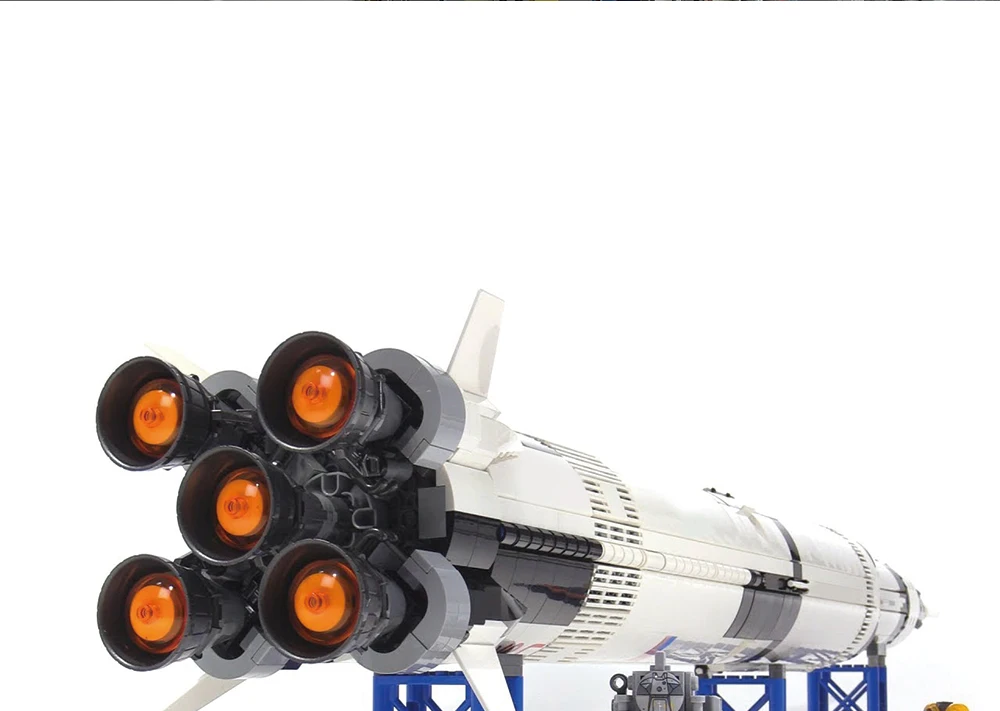 BuildMOC Ideas Серия Модель Apollo Saturn V Набор строительных блоков совместимы 21309 37003 классические Развивающие игрушки для детей