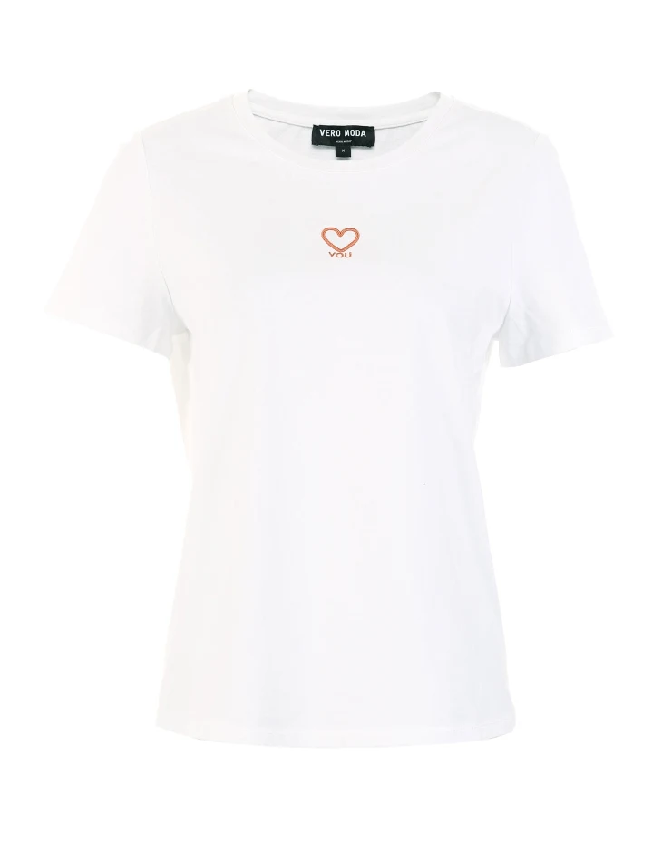 Vero Moda женская футболка с вышивкой в стиле Ins | 319201644