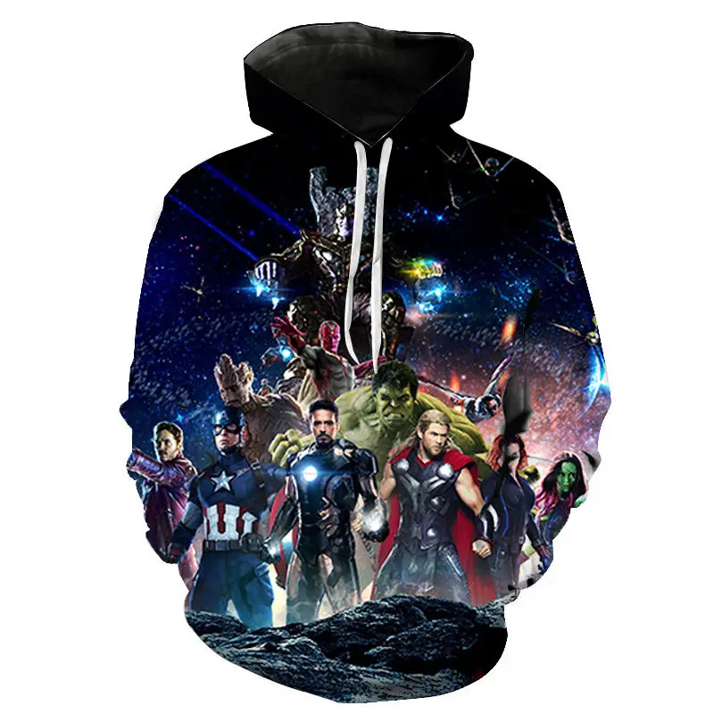 2019 New Marvel Avengers 4 Infinity War Iron Man Tony Stark Hoodie Sweatshirt Men Women 3D Print Jacket Sudaderas Pullover | Мужская