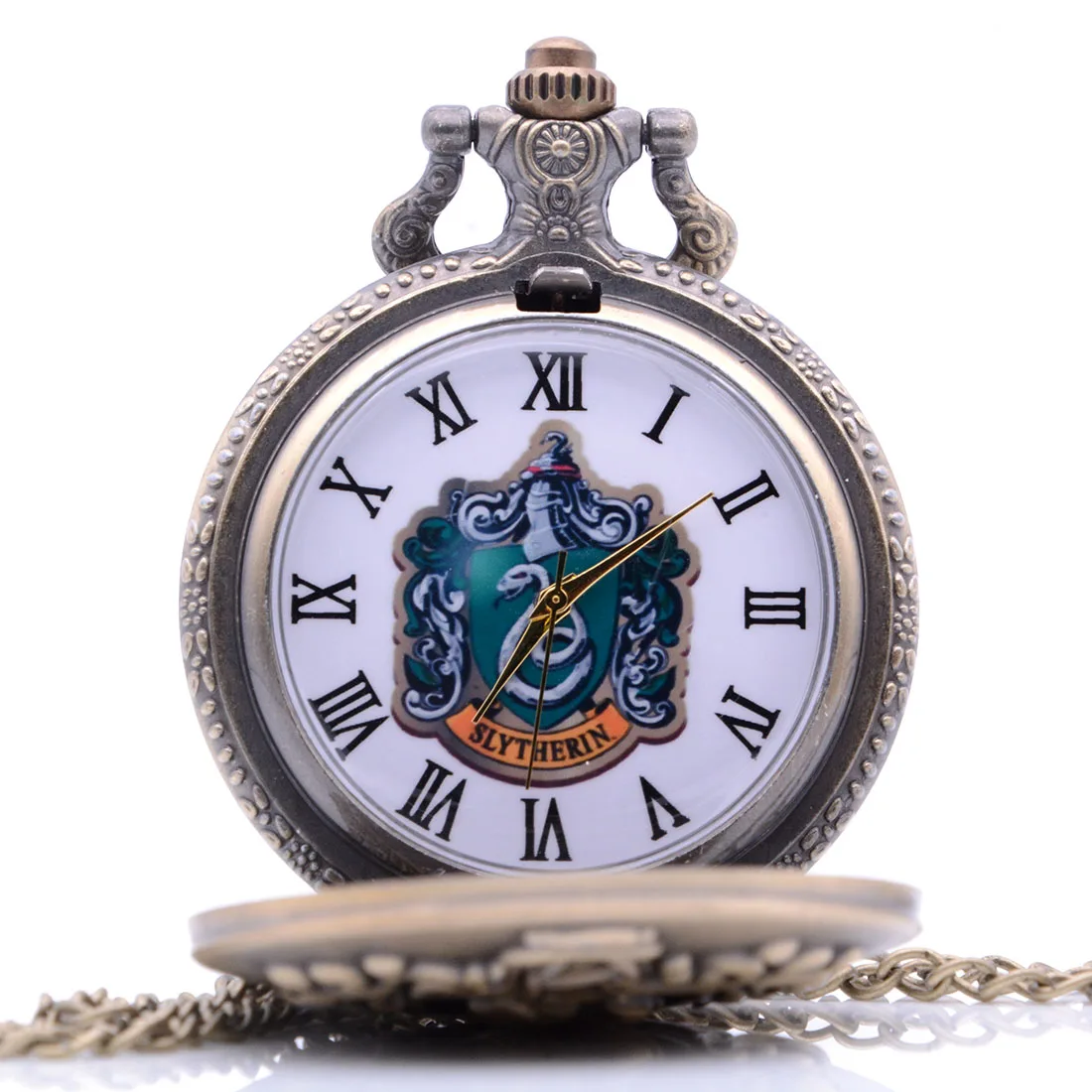 Винтажные антикварные мужские и женские кварцевые карманные часы HP SLYTHERIN