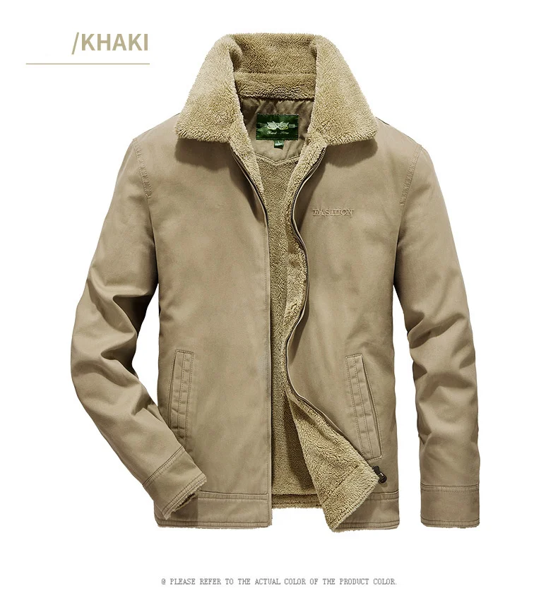 FGKKS зимняя брендовая мужская однотонная куртка, Мужская бархатная Толстая хлопковая куртка с отворотом, Мужская модная повседневная куртка, пальто