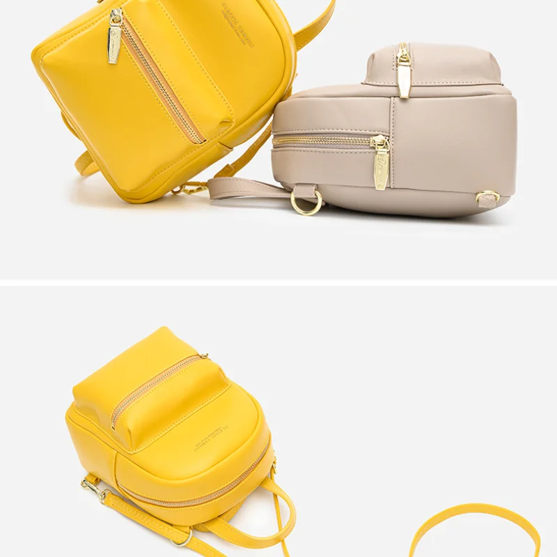 2021 New Ladies Bag Handbags Pu Leather Cute and Sweet Shoulder Bag Mini Fashion Backpacks Student Bag anti theft backpack women