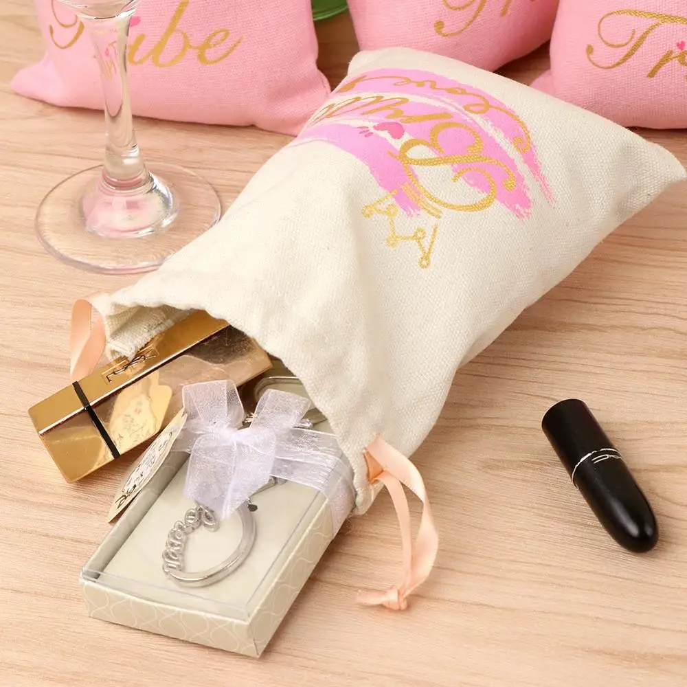 OurWarm Bride Bachelorette Party Decoration Pink Candy Bags Beer Can Cooler Covers for Hen Party Decor Birde to Be Favor