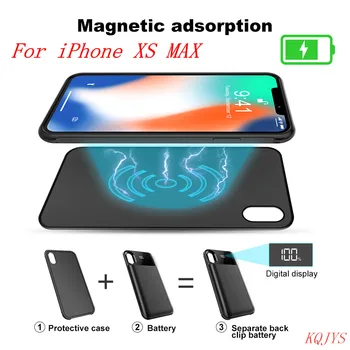 

5500mAh Magnetic Battery Charging Cover For iPhone XS MAX Battery Case Portable PowerBank Battery Charger Case For iPhone XS MAX