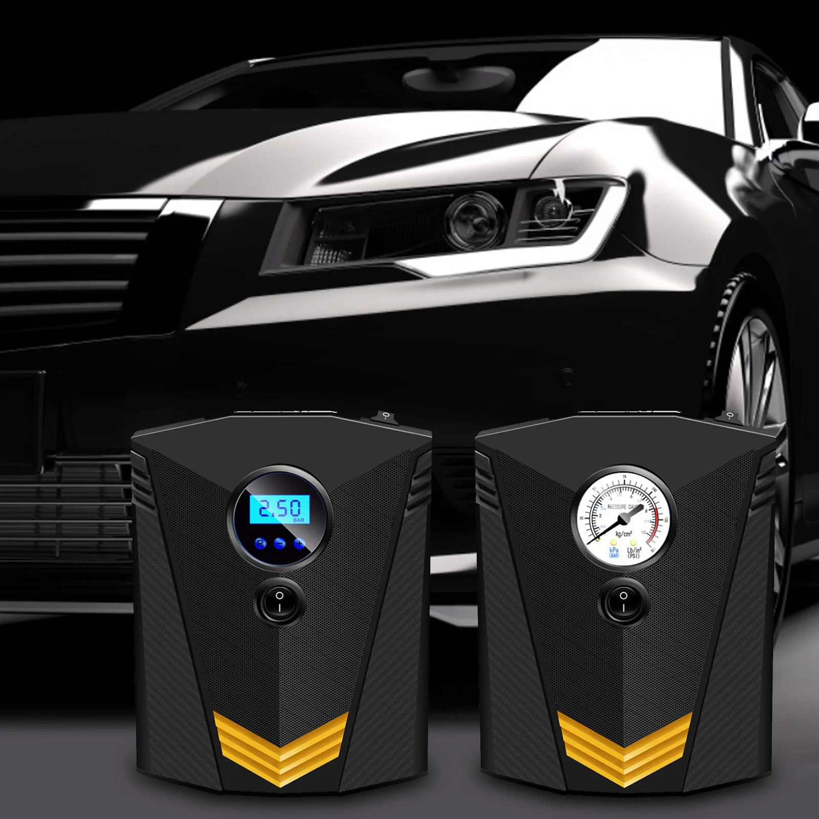 12v Портативный автомобильный воздушный компрессор цифровых шин автомобиля насос