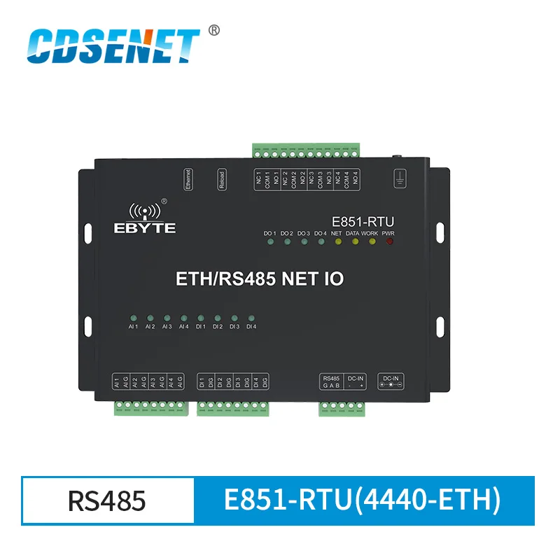 Ethernet RS485 12 канальный сетевой контроллер ввода вывода Modbus TCP RTU Аналоговое цифровое