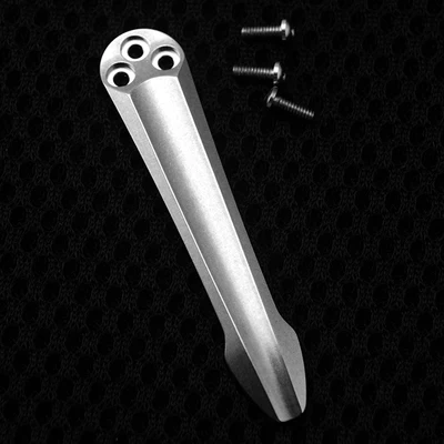 Titanium Silver Цельный TC4 CNC Карманный паук C10 Задний зажим для ножа титановый сплав паук C81 Задний зажим титановый зажим для ножа - Цвет: Titanium Silver