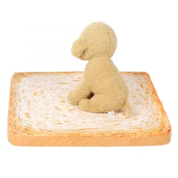 

Simulated Toast Sliced Bread Shaped Pet Seat Cushion Comfortable Plush Cotton Pet Mat for Pet Cat Bed
