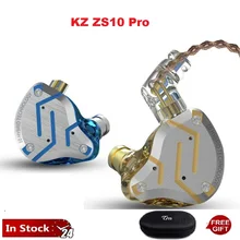 KZ ZS10 профессиональные наушники 4BA+ 1DD гибридные наушники в ухо наушники DJ наушники HIFI гарнитура KZ ZS10PRO AS10 AS16 ZSX