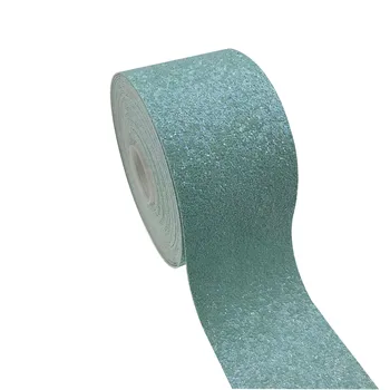 

BOCA hot sale shipping free 3 inch 75mm Blue green vinyl for bows decoration