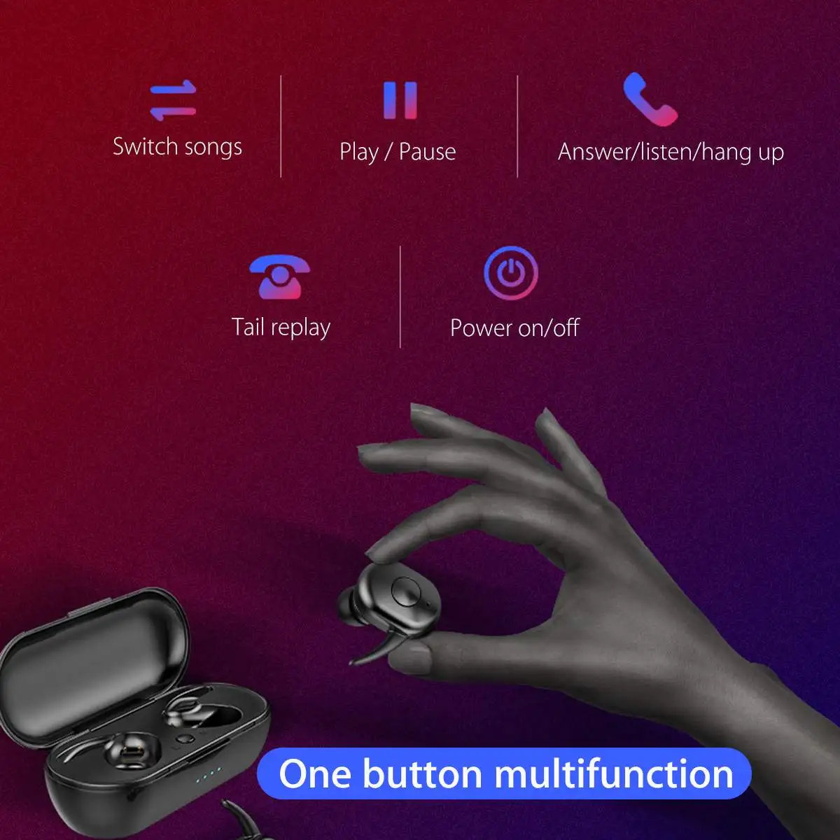 Bluetooth 5,0 двойные наушники водонепроницаемые TWS мини беспроводные HiFi стерео двусторонние звонки портативные спортивные наушники для Xiaomi