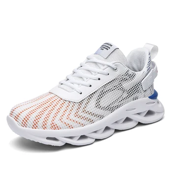 

High Quality Men Shoes Breathable Lightweight Non-slip Lace-up Comfortable Mens Casual Shoes Mesh Men Sneakers Flat Footwear