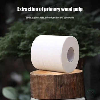 

10 Rolls Wood Pulp Absorbent Paper Household Paper Tissue Daily Necessities for Kitchen Bathroom Accessories