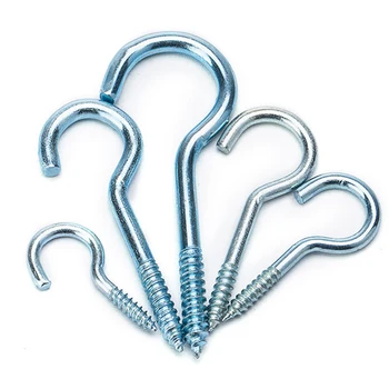 

500Pcs Light Ring screw Question Mark hooks Screws Wood Self-tapping Screw Hooking