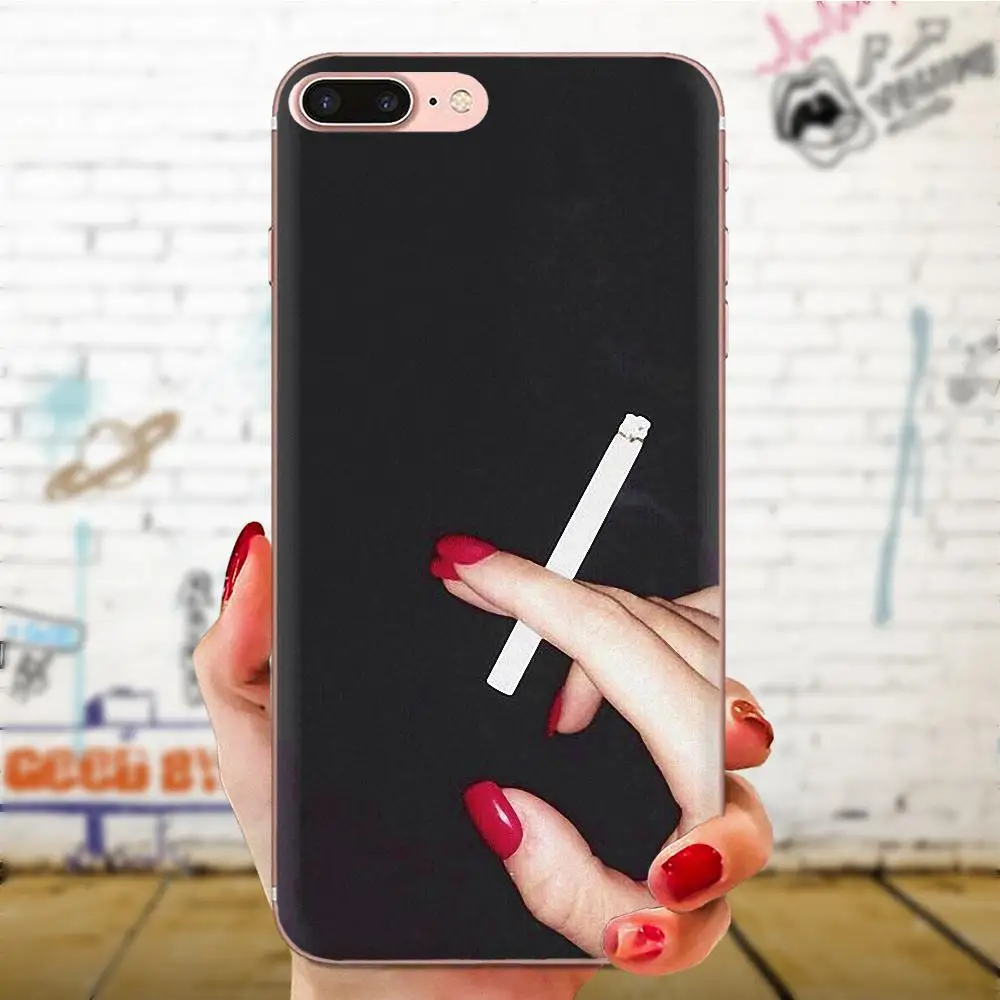 Роскошная сигарета для huawei Honor mate 7 7A 8 9 10 20 V8 V9 V10 G Lite Play Mini Pro P Smart Art Print прозрачный