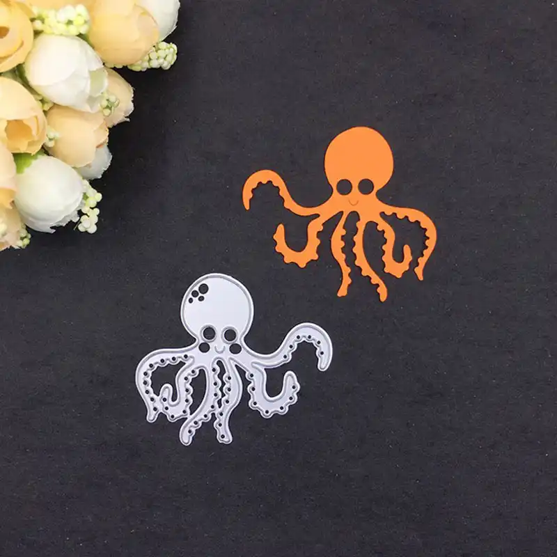 1 шт. Kawaii Морское Животное осьминог резка «сделай сам» штампы металлические трафареты для скрапбукинга карты Альбом отрезок стали тиснение ...