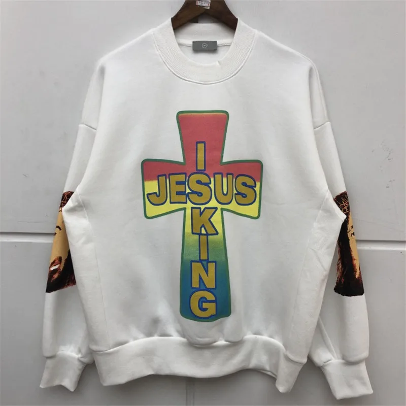Kanye West, качественные толстовки с надписью «Jesus Is King», женские и мужские толстовки, толстовка в стиле хип-хоп, толстовки с капюшоном, пуловеры для мужчин - Цвет: 12