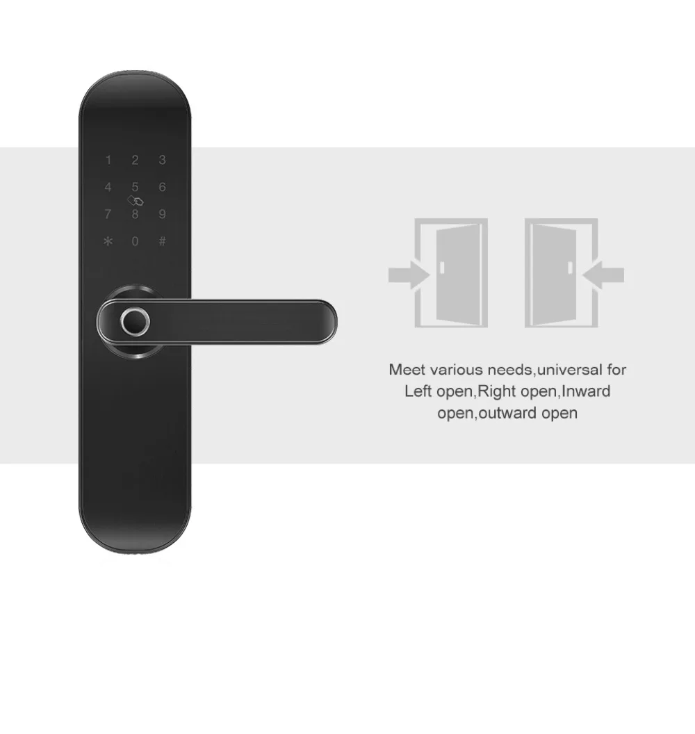 Yi-LOCK Смарт безопасности биометрический Электронный Отпечаток пальца/rfid/ключ/Пароль/приложение дистанционный дверной замок с 5052 врезной