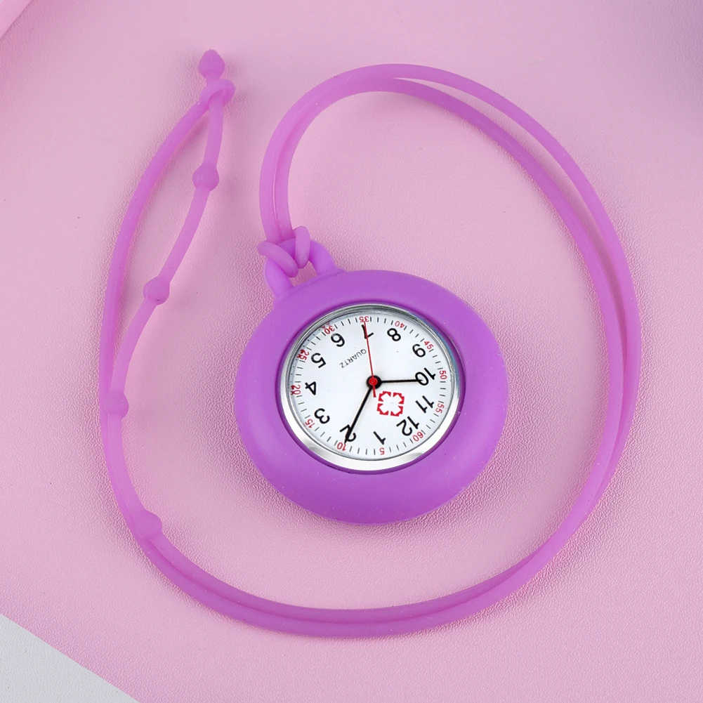 Reloj de silicona para enfermera, reloj con correa de movimiento de cuarzo, colgante, números árabes, Steampunk, médico