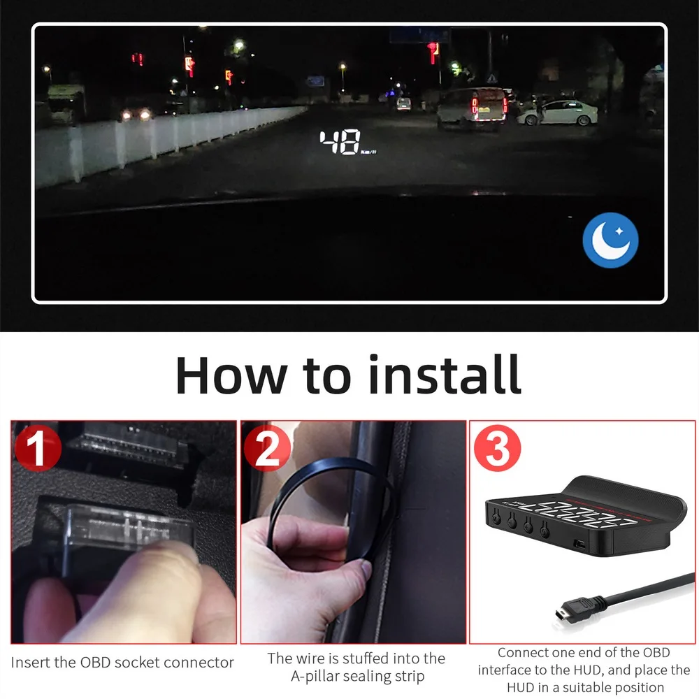 M5 ڵ HUD OBD2  ÷,  Һ ð  ,  ڵ   RPM ˶ ÷