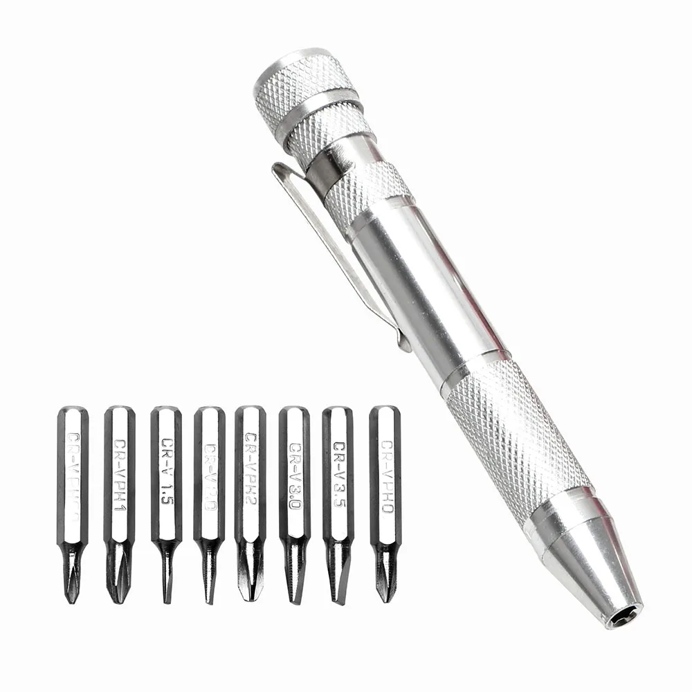 NICEYARD Precision 8 в 1 Набор отверток Ручка стиль Отвертка Мульти-инструмент алюминиевый набор инструментов для ремонта мобильного телефона