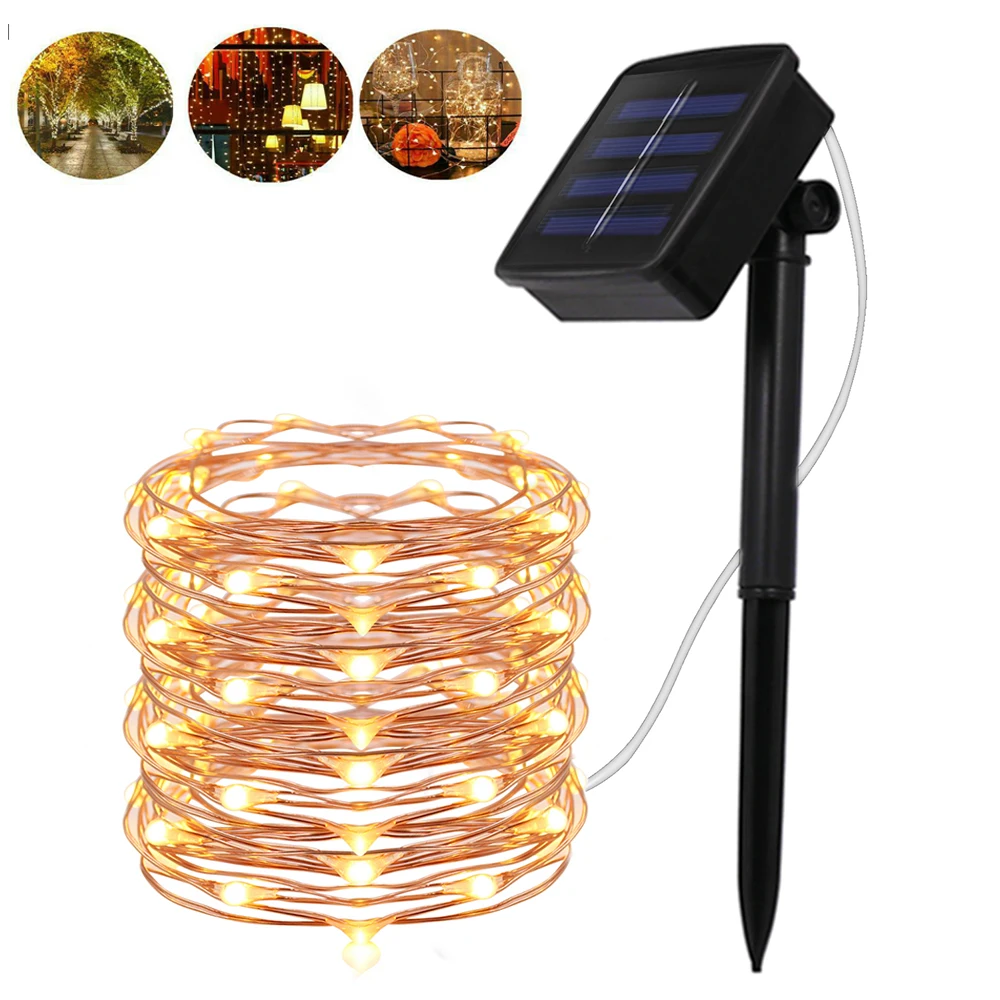 

Garland Solar Power LED String Light 100 200leds Warm White Multicolor Fairy Lights Christmas Party Wedding Decoration Xmas Lamp