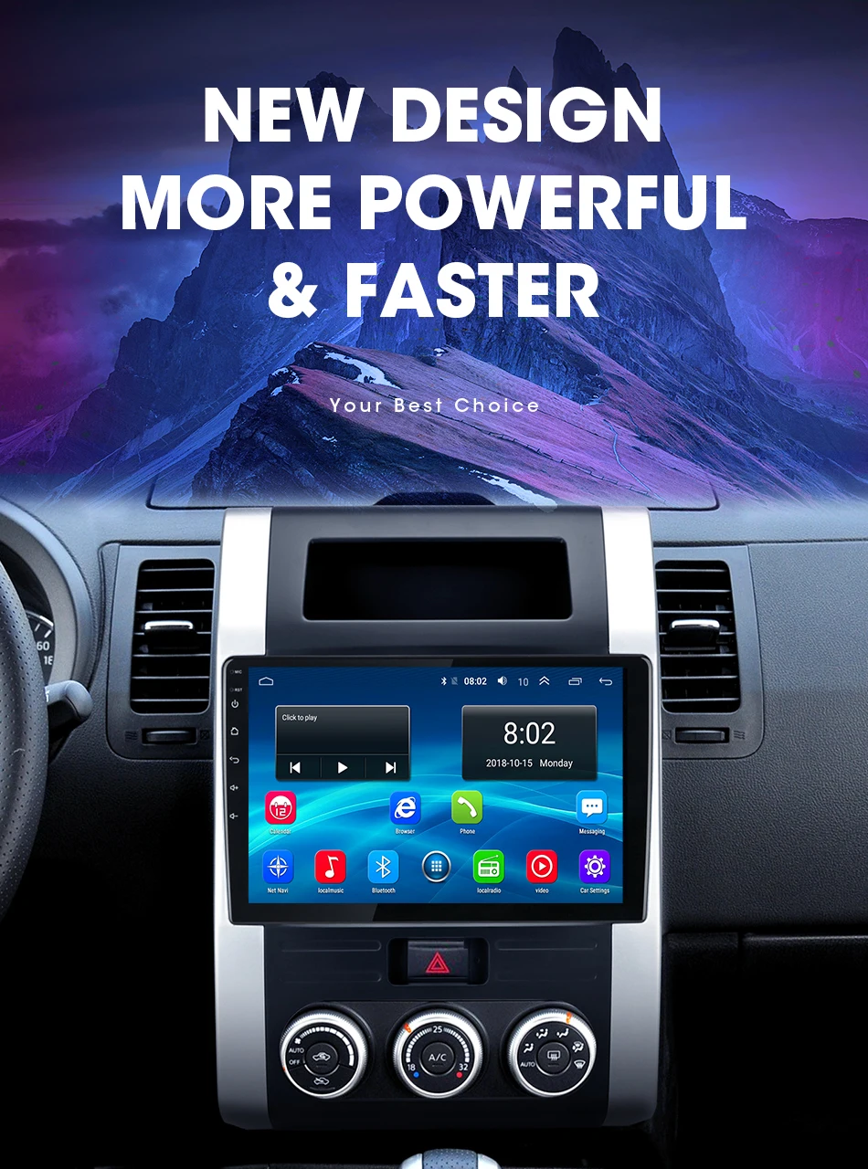 10," Android 8,1 автомобильный Радио Мультимедиа Видео плеер навигация gps для Nissan X-Trail XTrail X Trail T32 T31 Qashqai 2008-2012