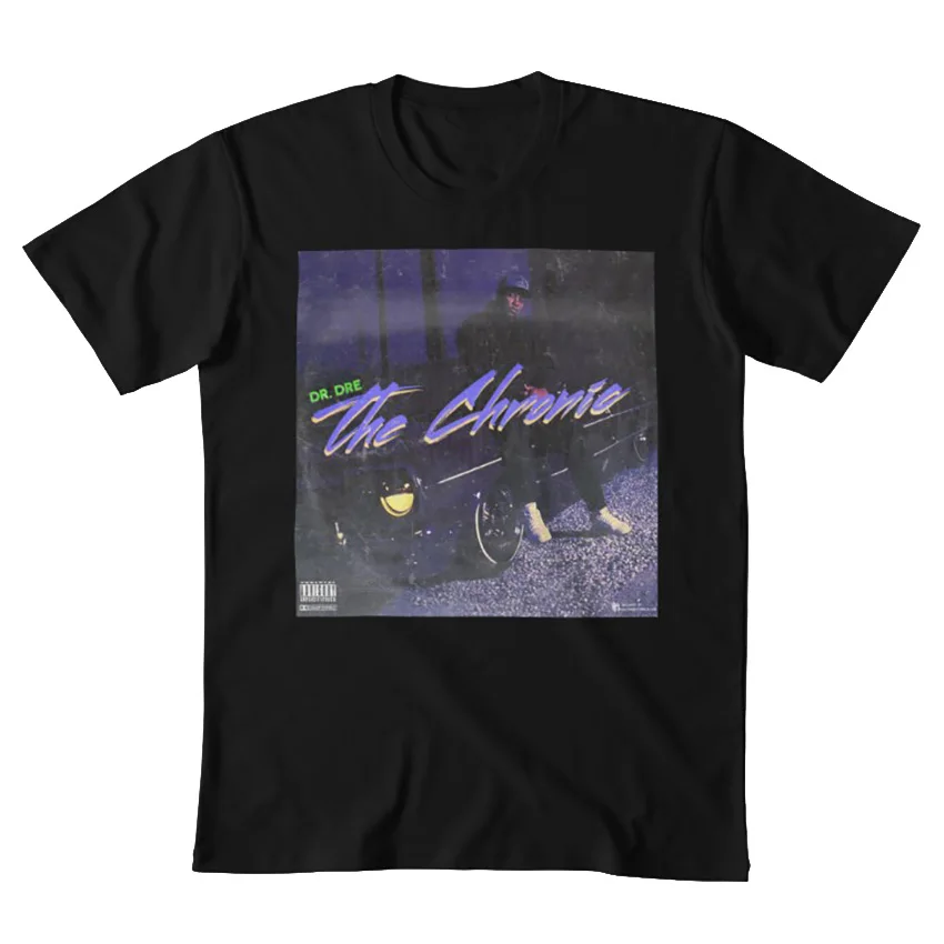 Dre-The Chronic(fan made album cover) Футболка dre dr chronic rap рубашки в стиле рэп классический хип хоп Гангстер