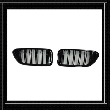 

1 Pair Dual Line Right + Left Glosy black Car Front Grille For B-M-W 6 Series GT 2018-IN ABS Material Kidney Mesh Grille