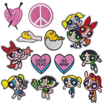 

Cartoon lovely girls Iron on Embroidered Cloth Patch For Girls Boys Clothes Stickers Apparel Garment Accessories