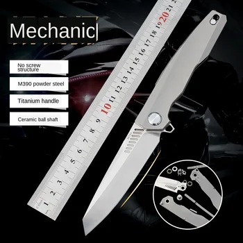 

M390 powder steel high hardness sharp folding knife folding knife titanium alloy knife with you